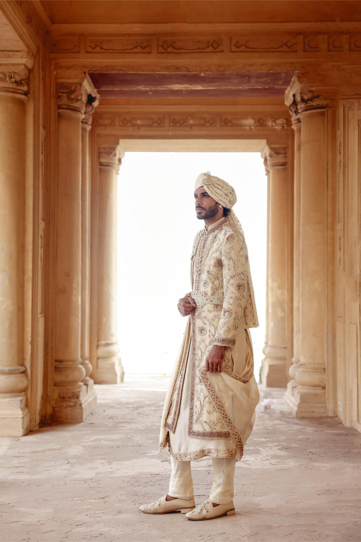 Ivory &amp; Gold Achkan Set