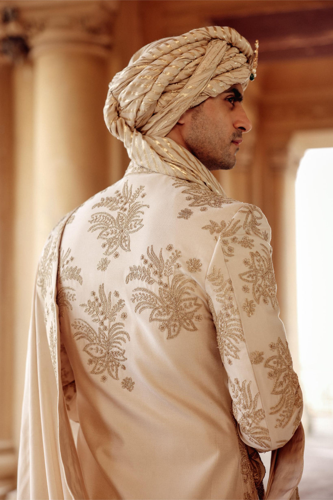 Ivory Achkan Set