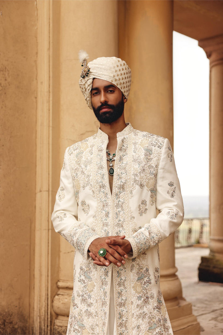 Ivory Achkan Set