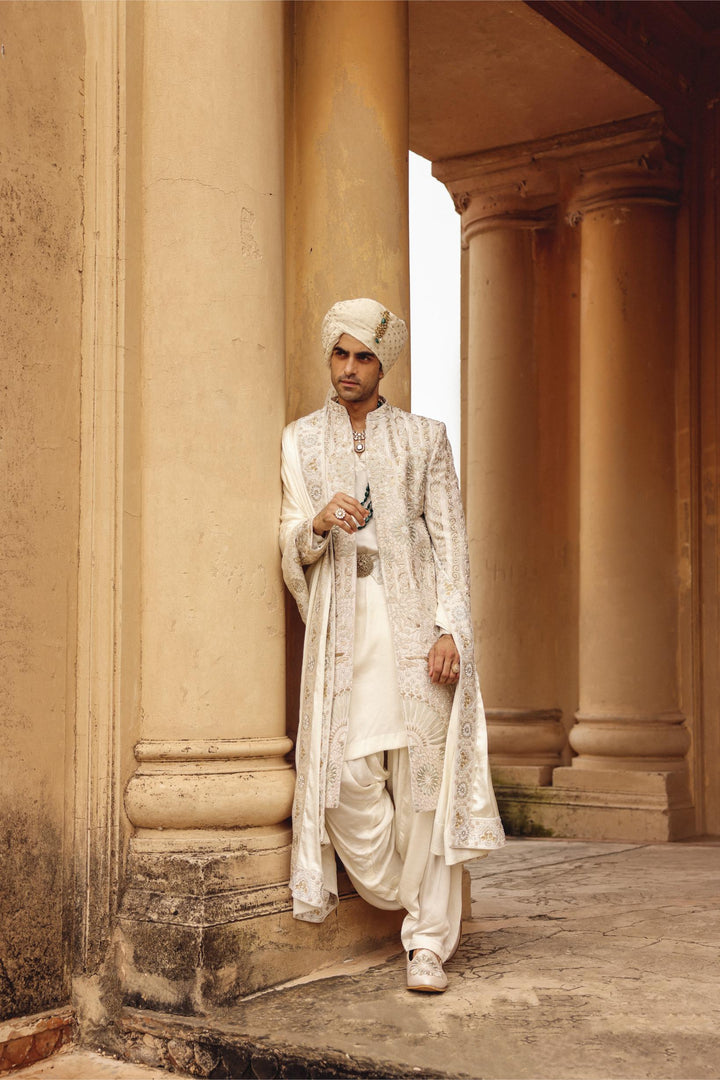 Ivory Achkan Set