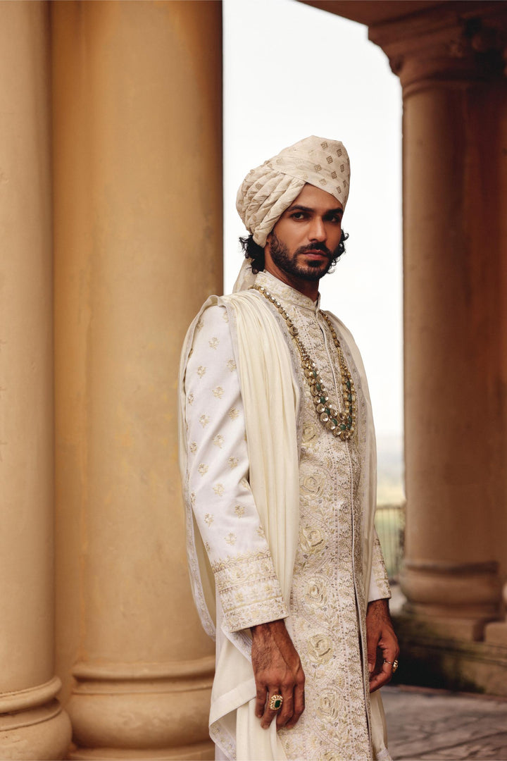 Ivory Achkan Set