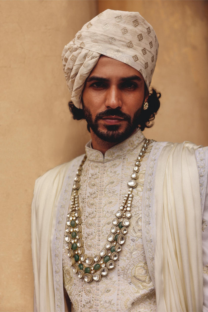 Ivory Achkan Set