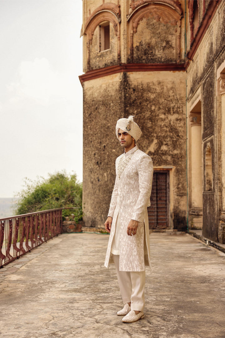 Ivory Achkan Set