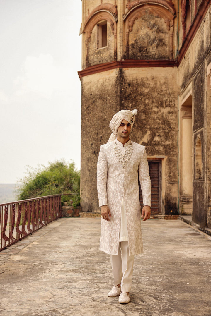 Ivory Achkan Set
