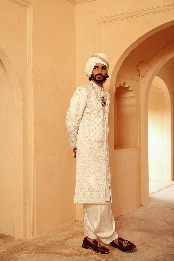 Ivory Achkan Set