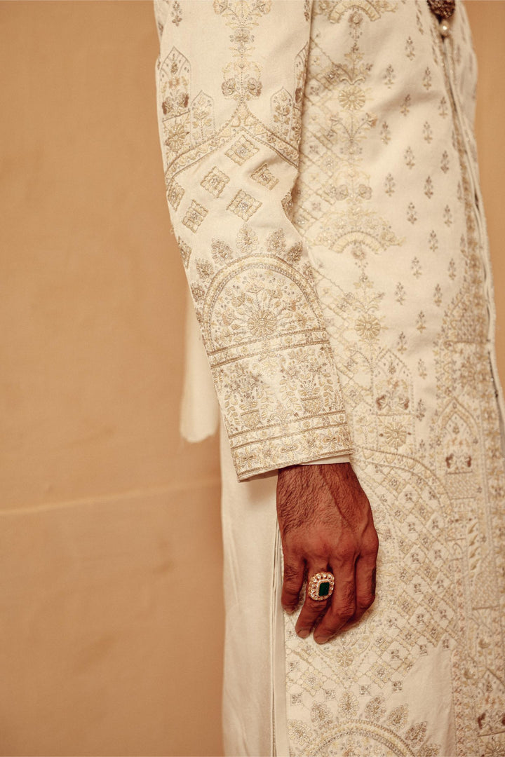 Ivory Achkan Set