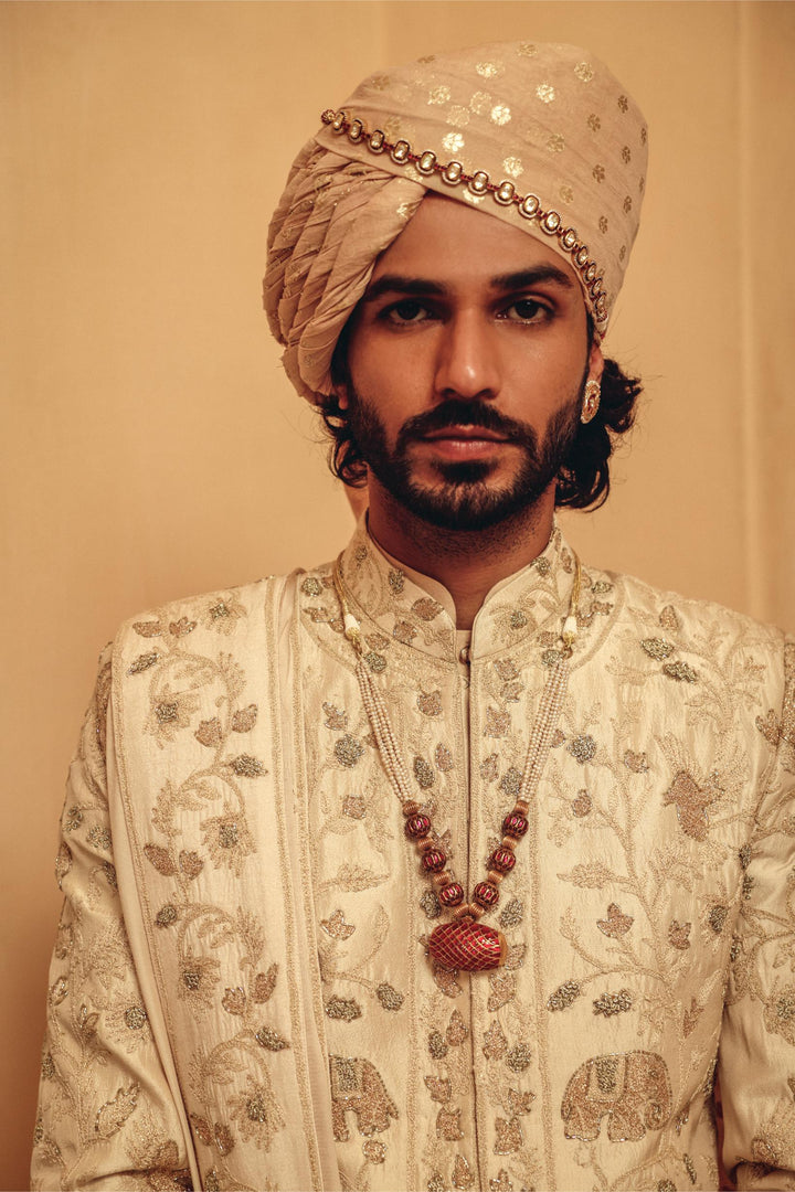 Champagne Achkan Set