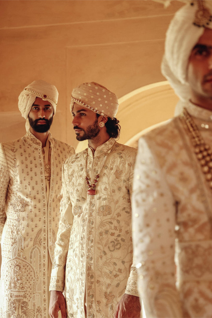 Ivory Achkan Set