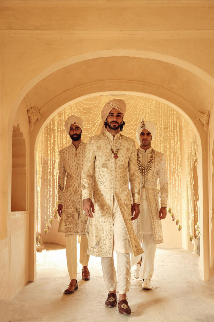 Ivory Achkan Set