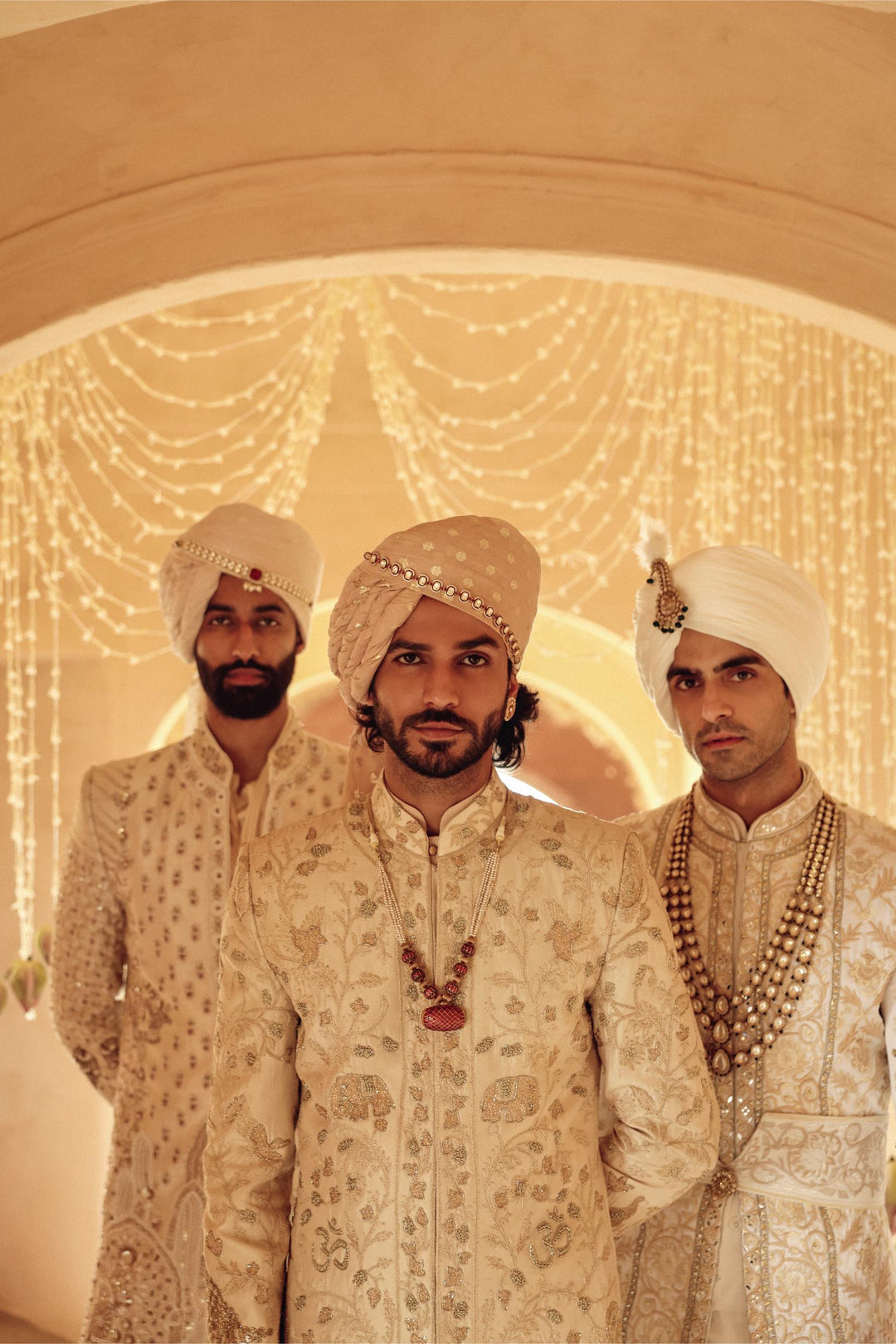 Ivory Achkan Set