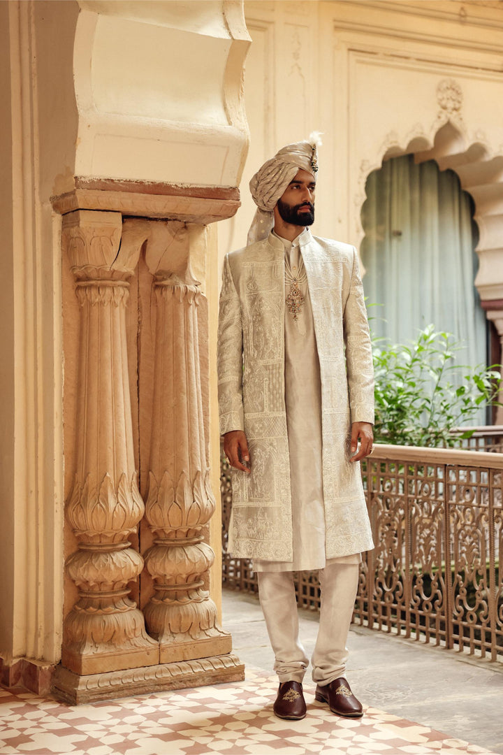 Champagne Achkan Set