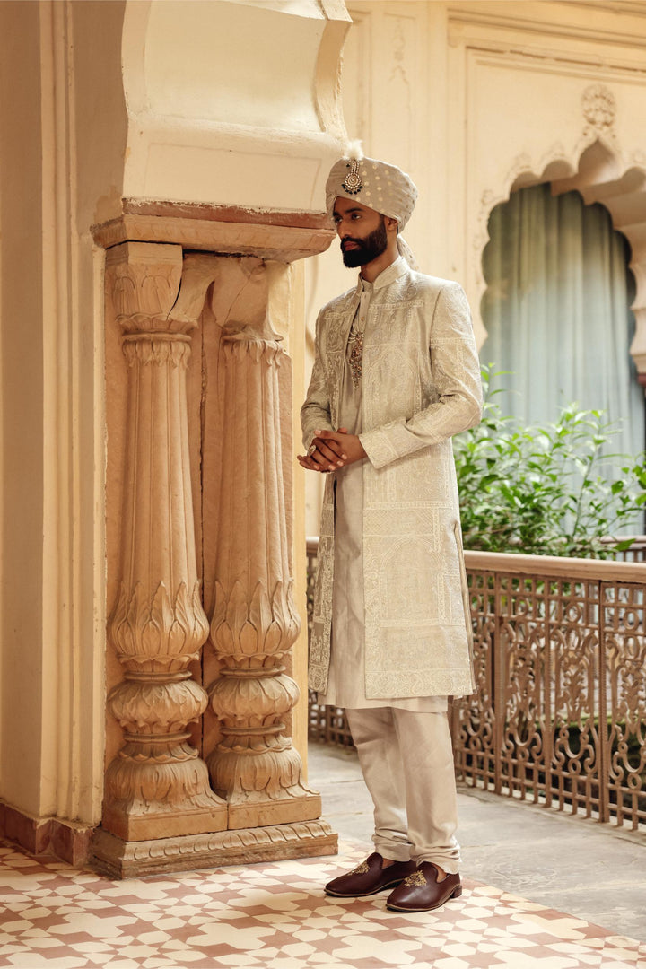 Champagne Achkan Set