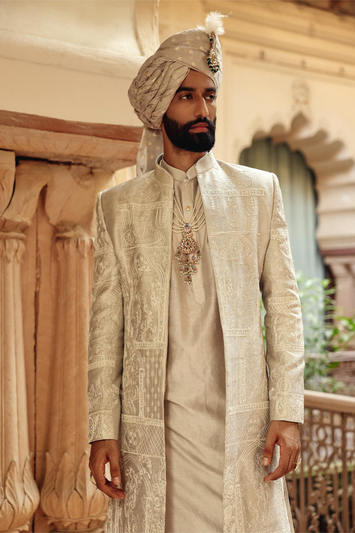 Champagne Achkan Set