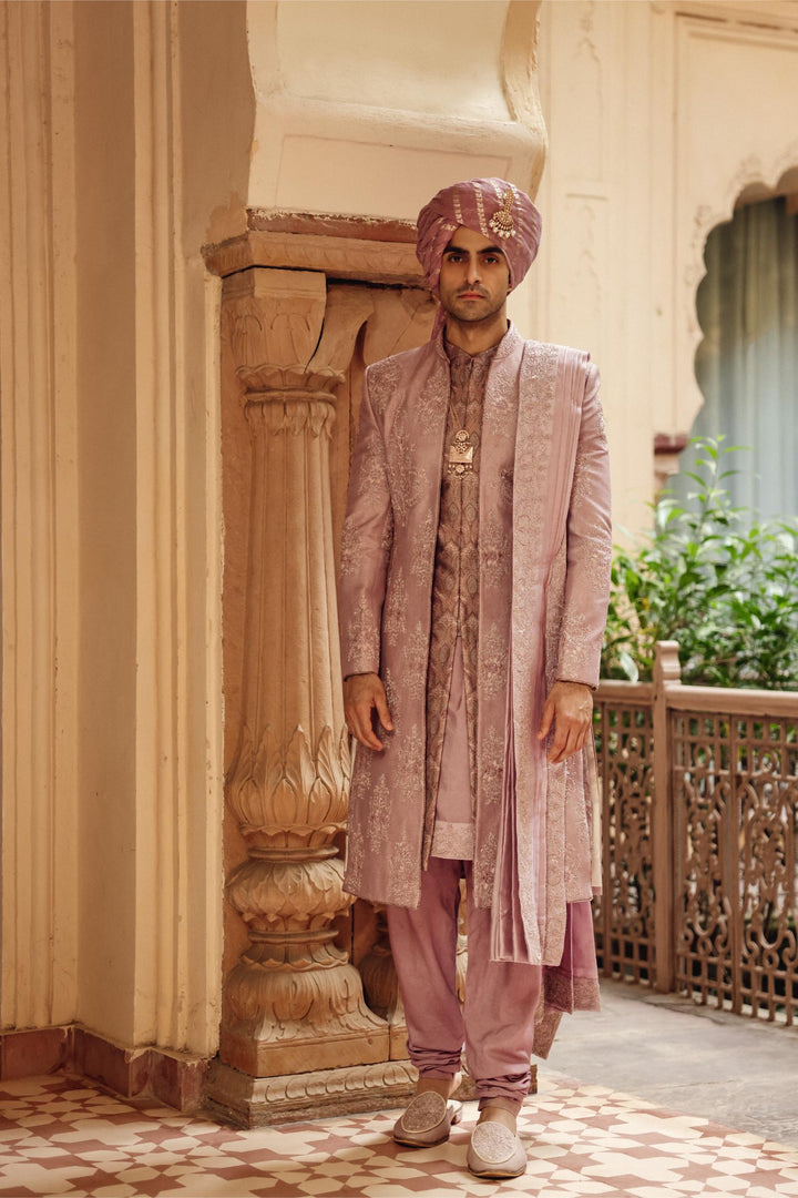 Dusty Rose Achkan Set