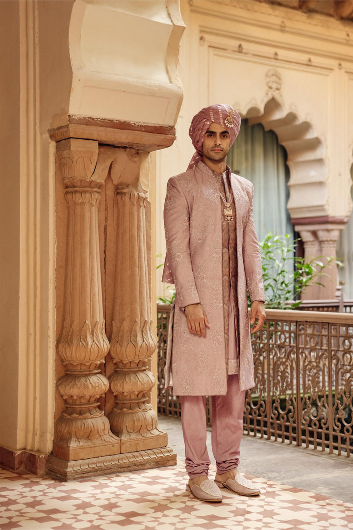 Dusty Rose Achkan Set