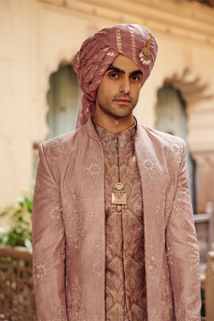 Dusty Rose Achkan Set