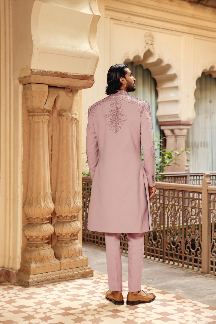 Soft Mauve Achkan Set