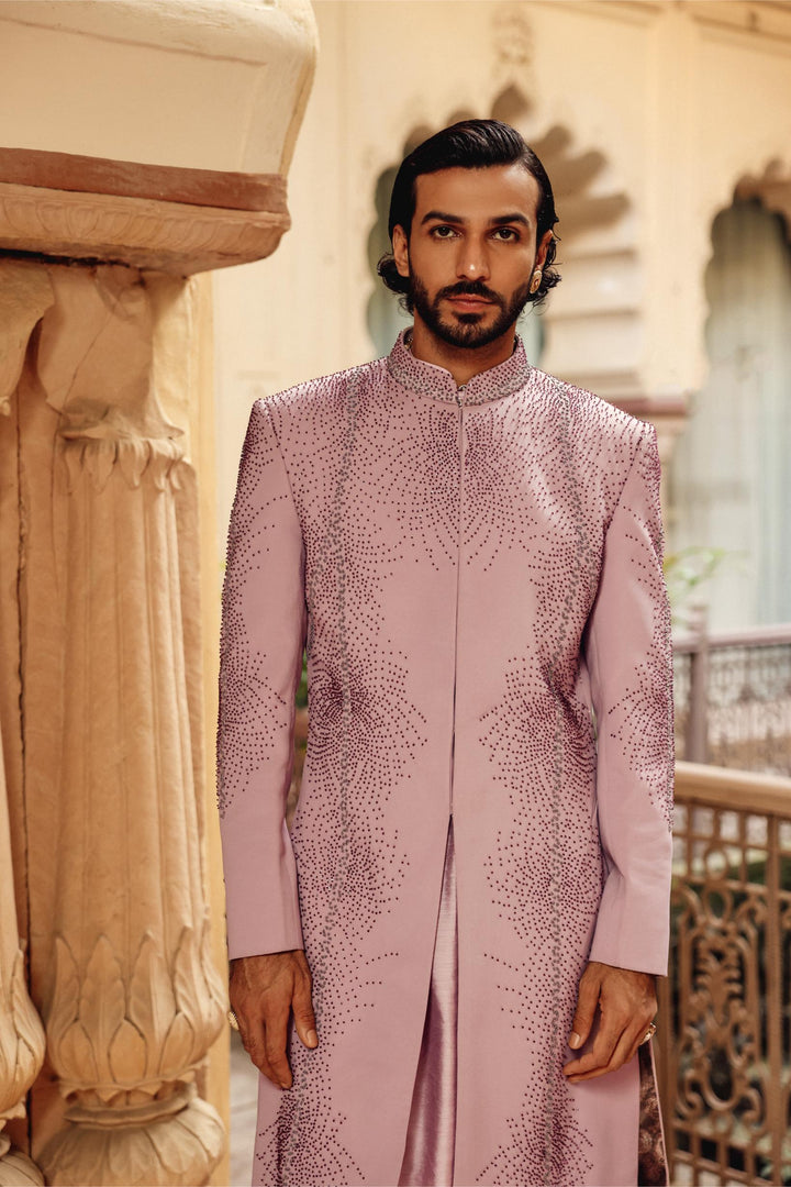 Soft Mauve Achkan Set