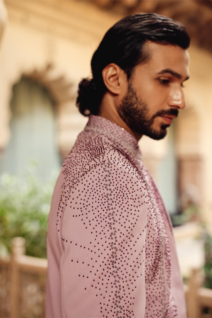 Soft Mauve Achkan Set