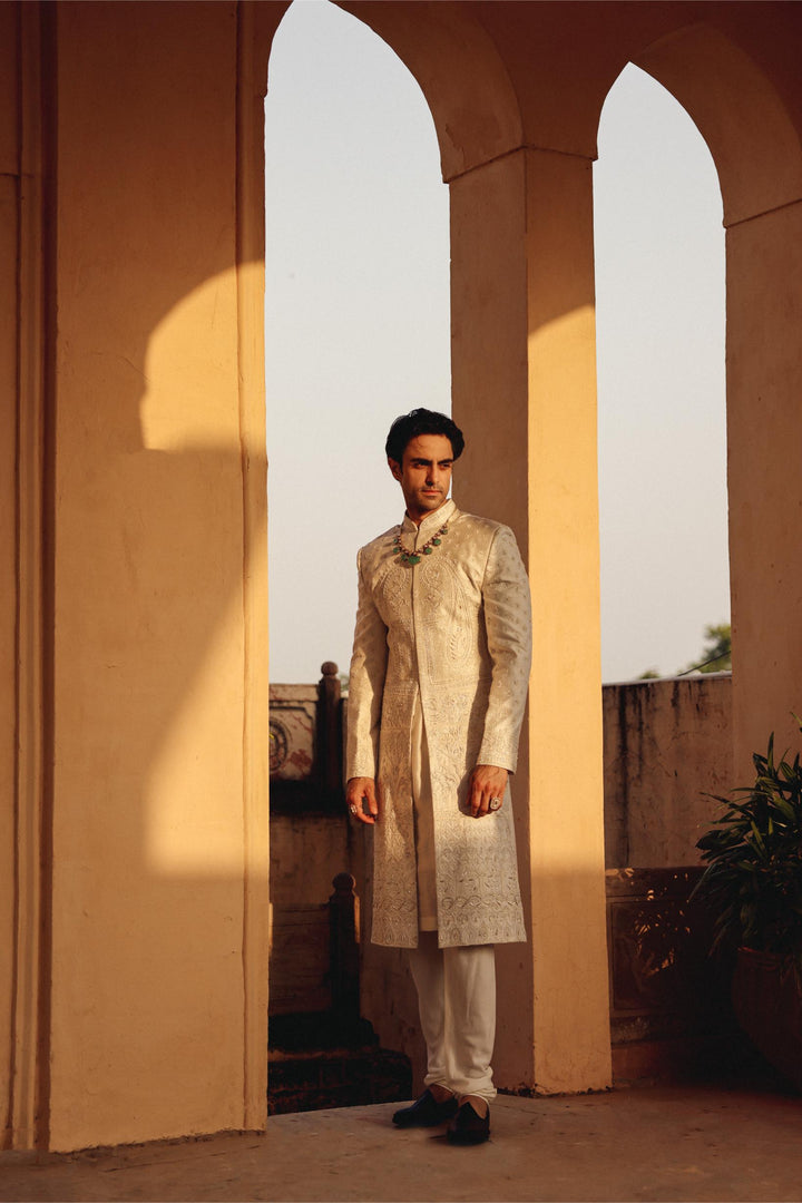 Ivory Achkan Set