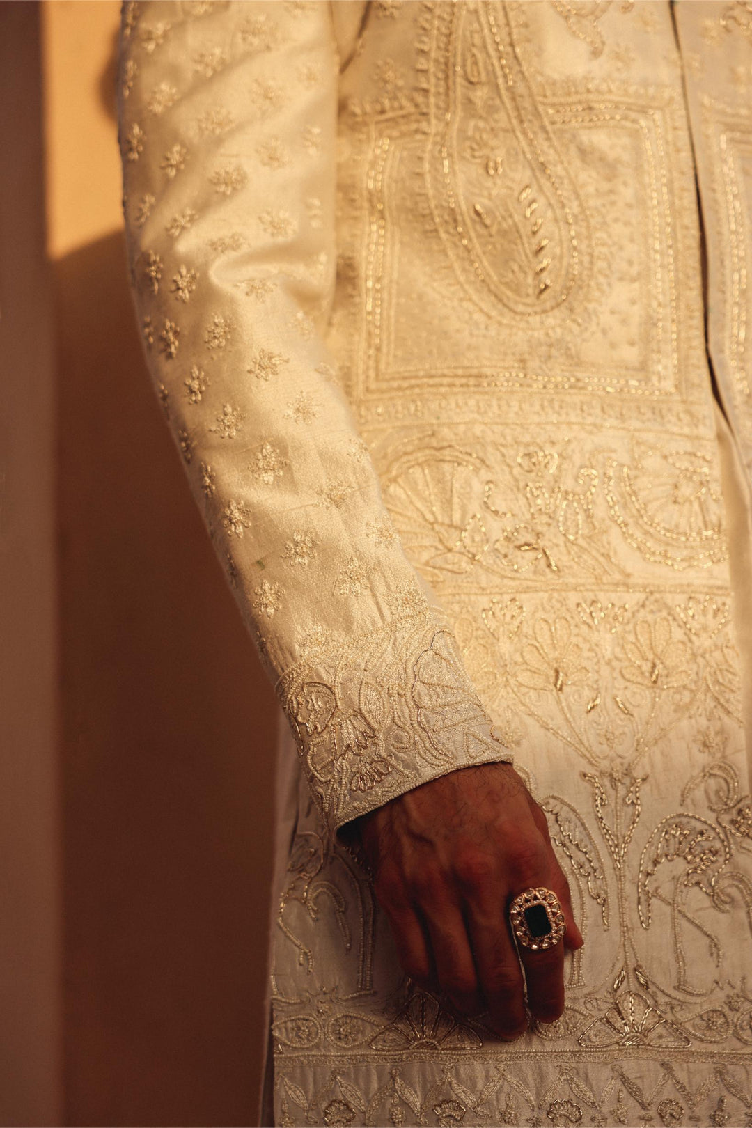 Ivory Achkan Set
