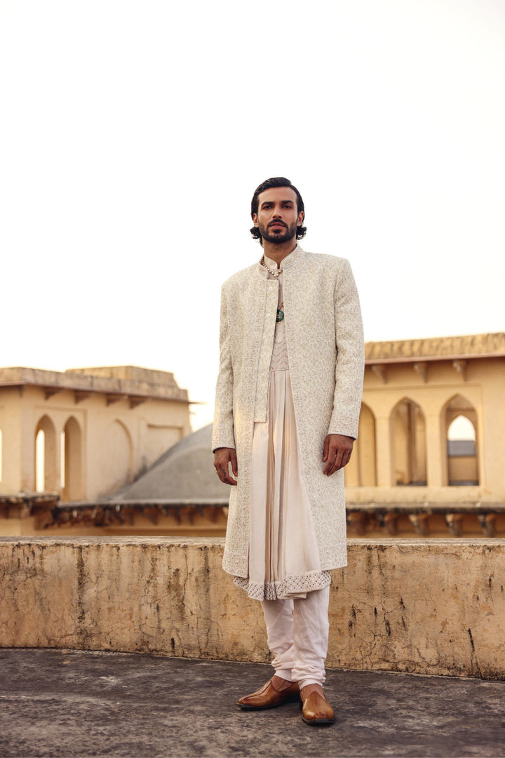 Ivory Achkan Set