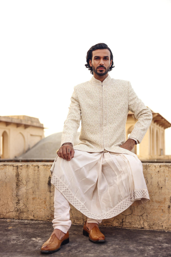 Ivory Achkan Set