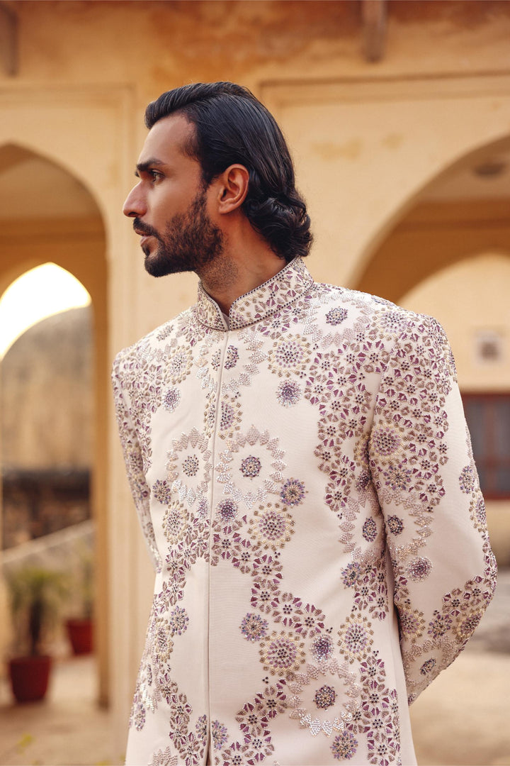 Ivory Achkan Set