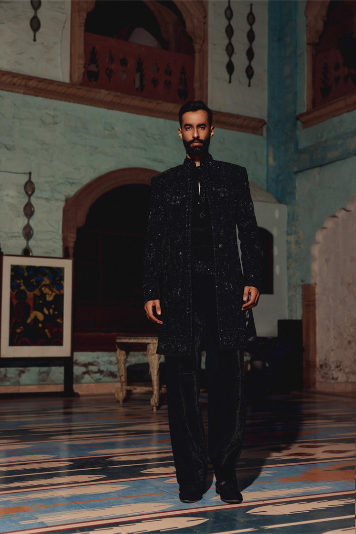 Black Indo-western Set