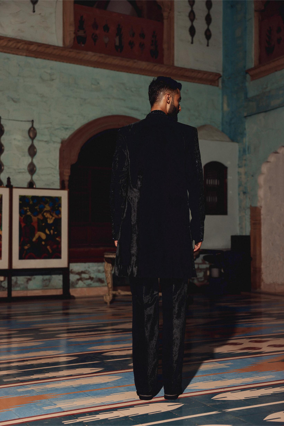Black Indo-western Set