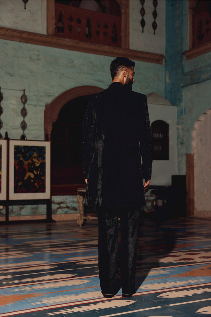 Black Indo-western Set