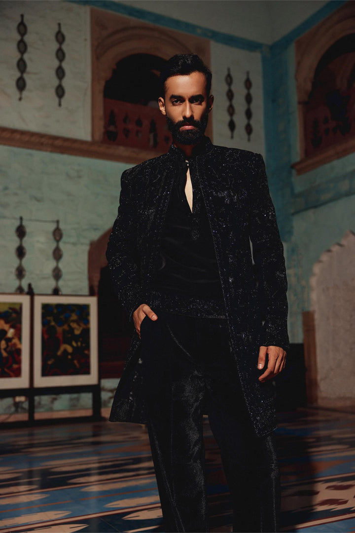 Black Indo-western Set