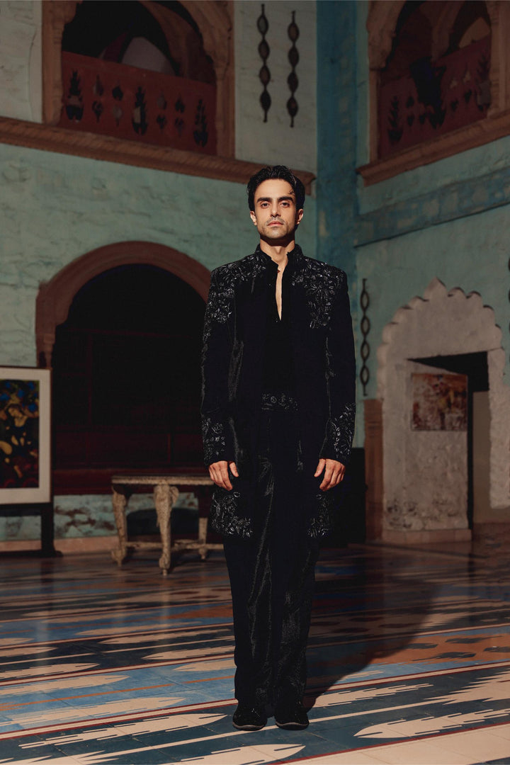Black Indo-western Set