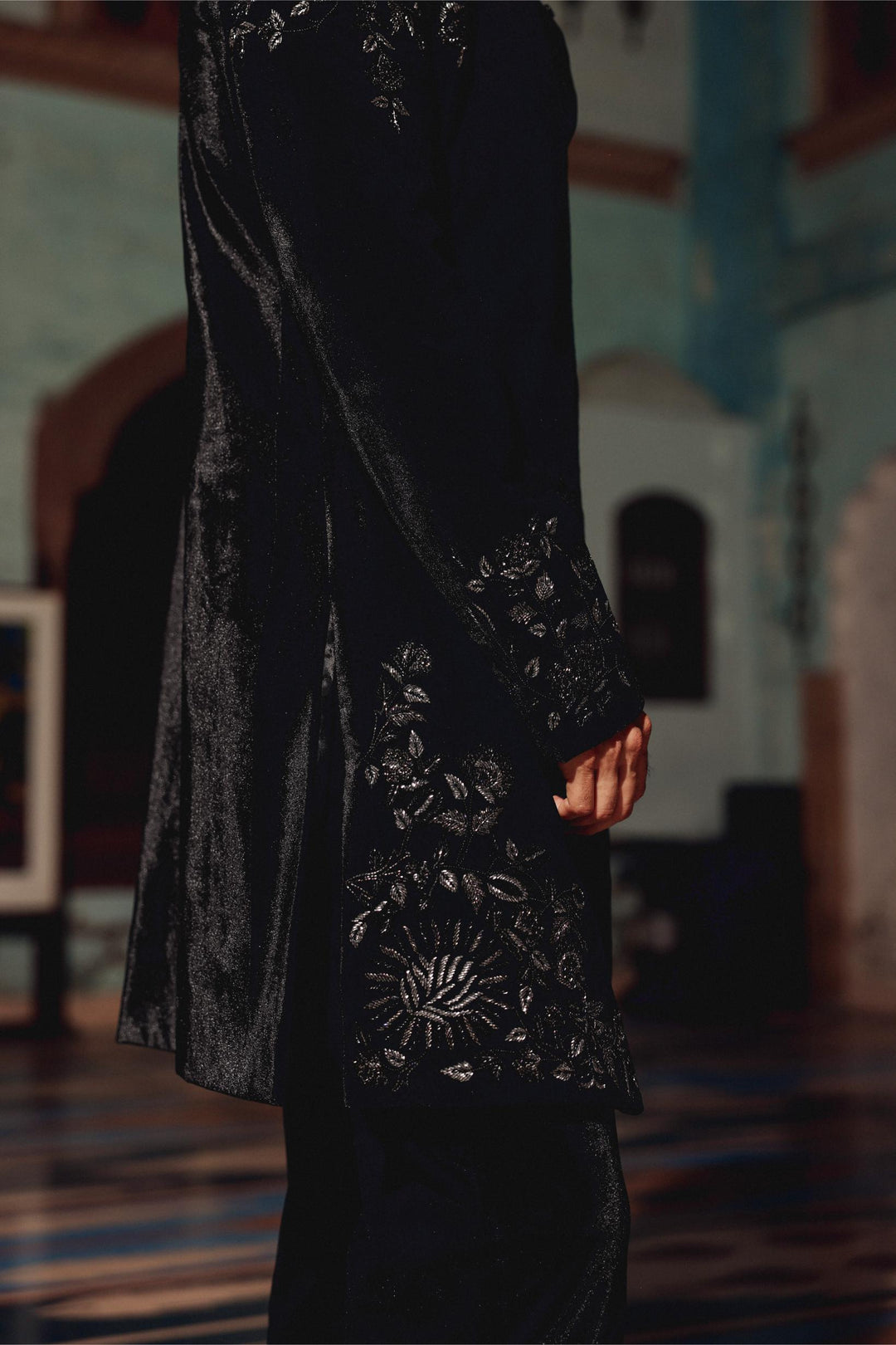 Black Indo-western Set