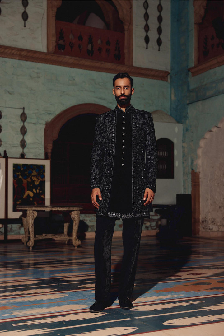 Black Indo-western Set