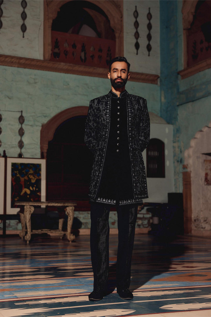 Black Indo-western Set