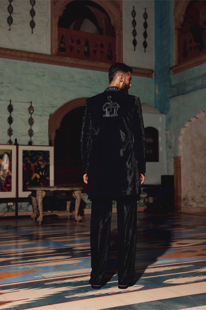 Black Indo-western Set
