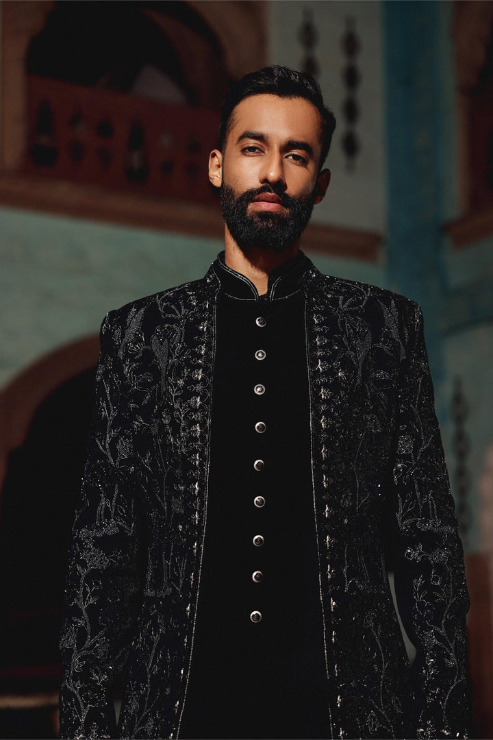 Black Indo-western Set