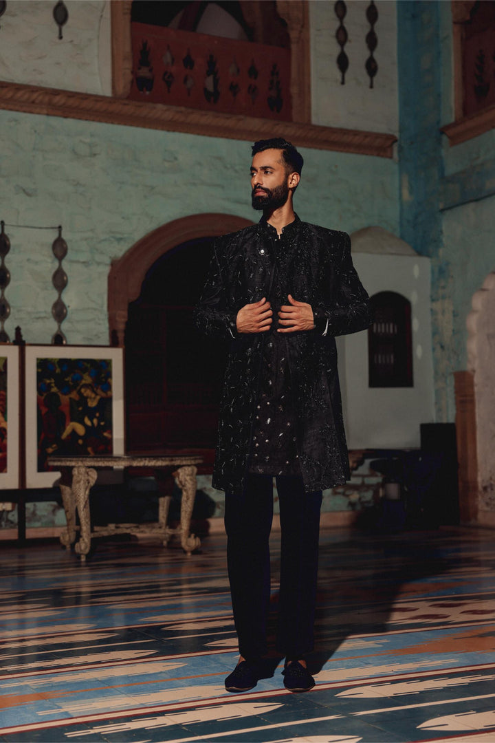 Black Indo-western Set