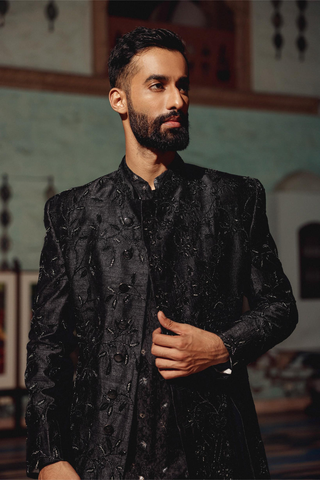 Black Indo-western Set
