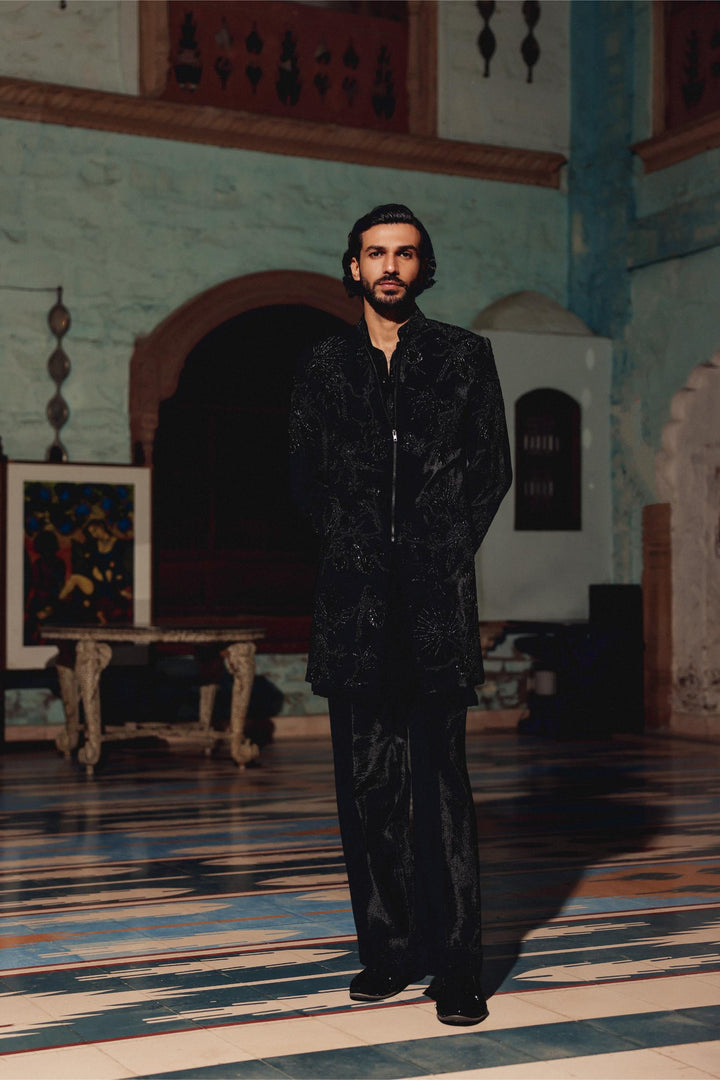 Black Indo-western Set