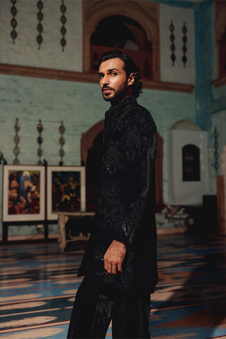 Black Indo-western Set