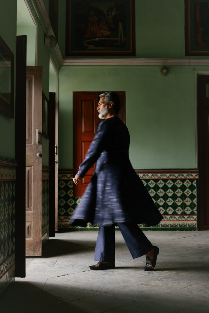 Navy Achkan Set