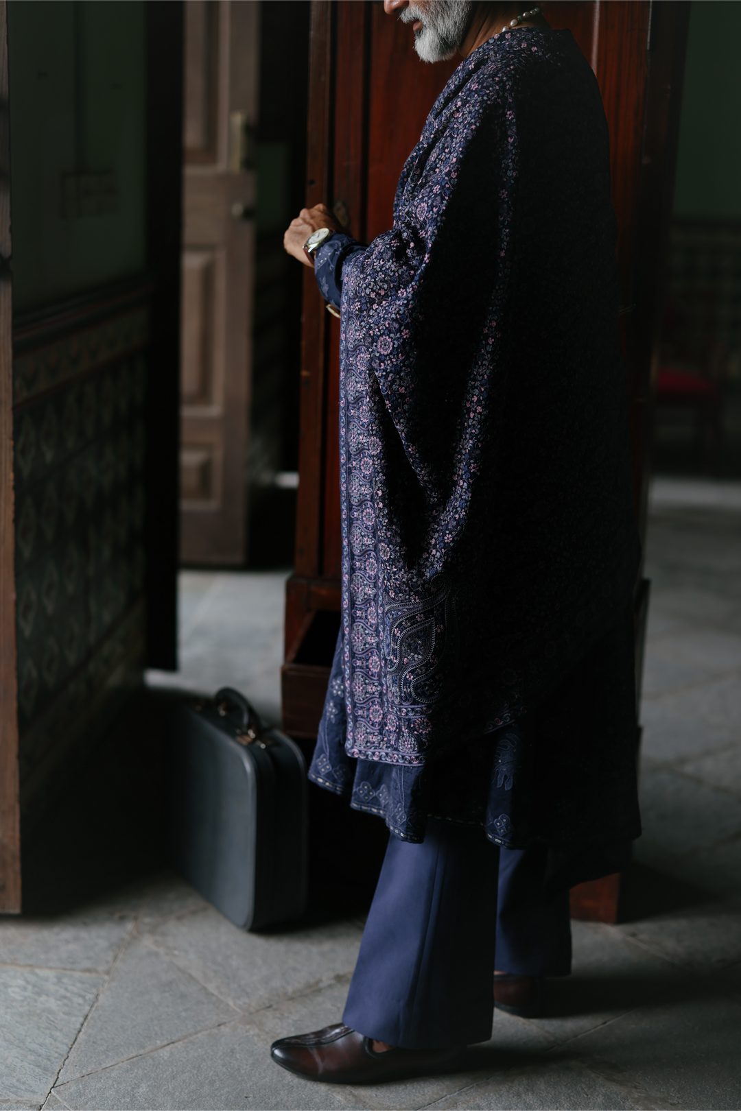 Navy Achkan Set