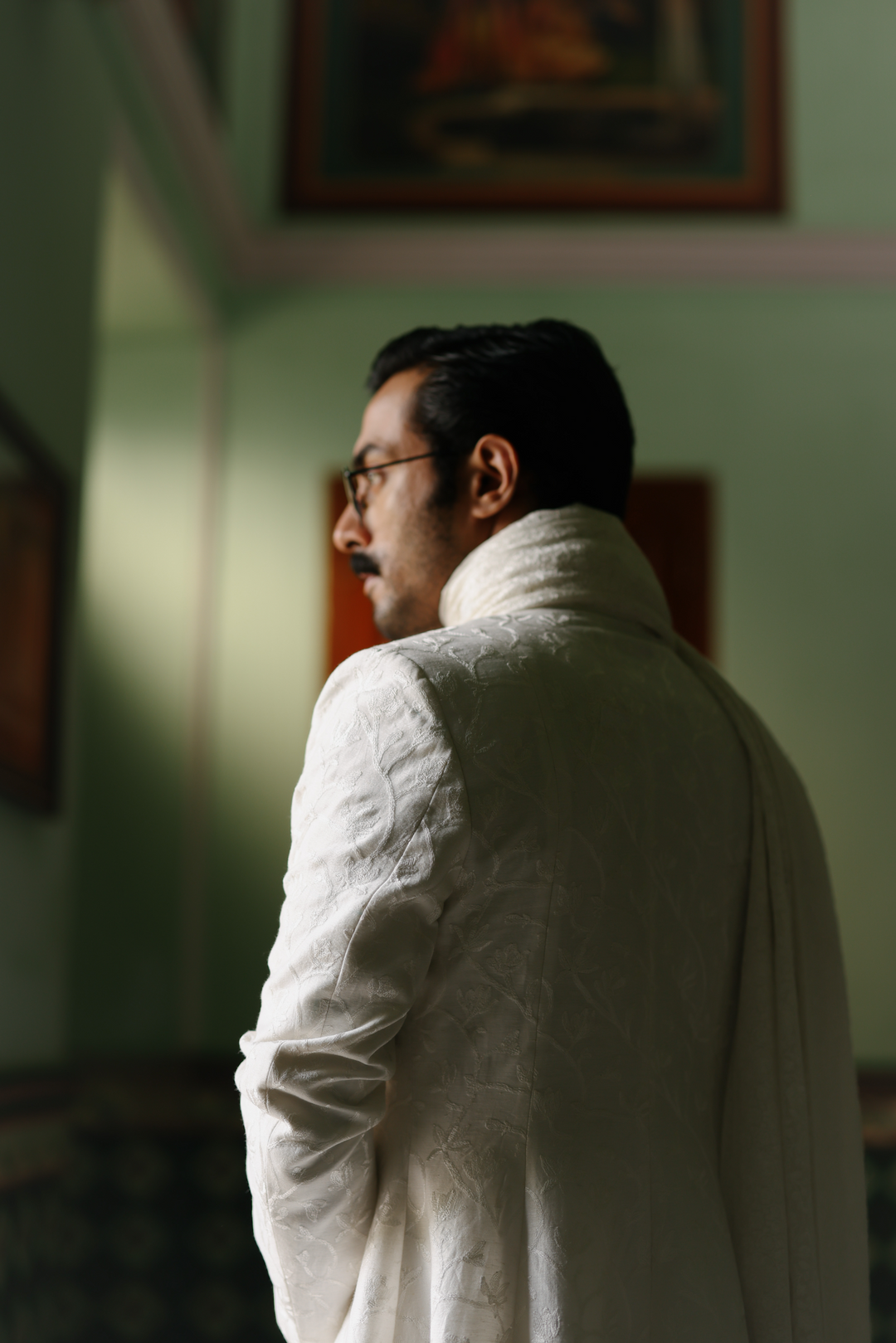 Ivory Achkan Set