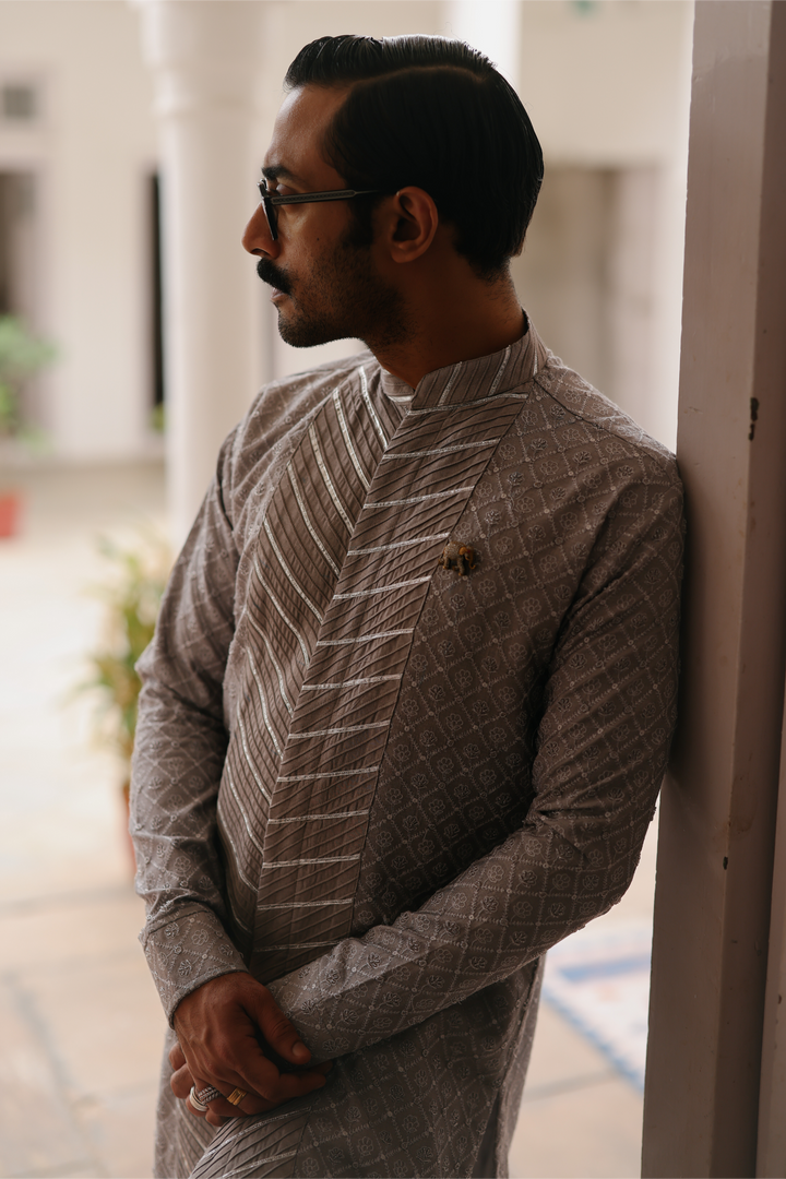 Grey Kurta Set