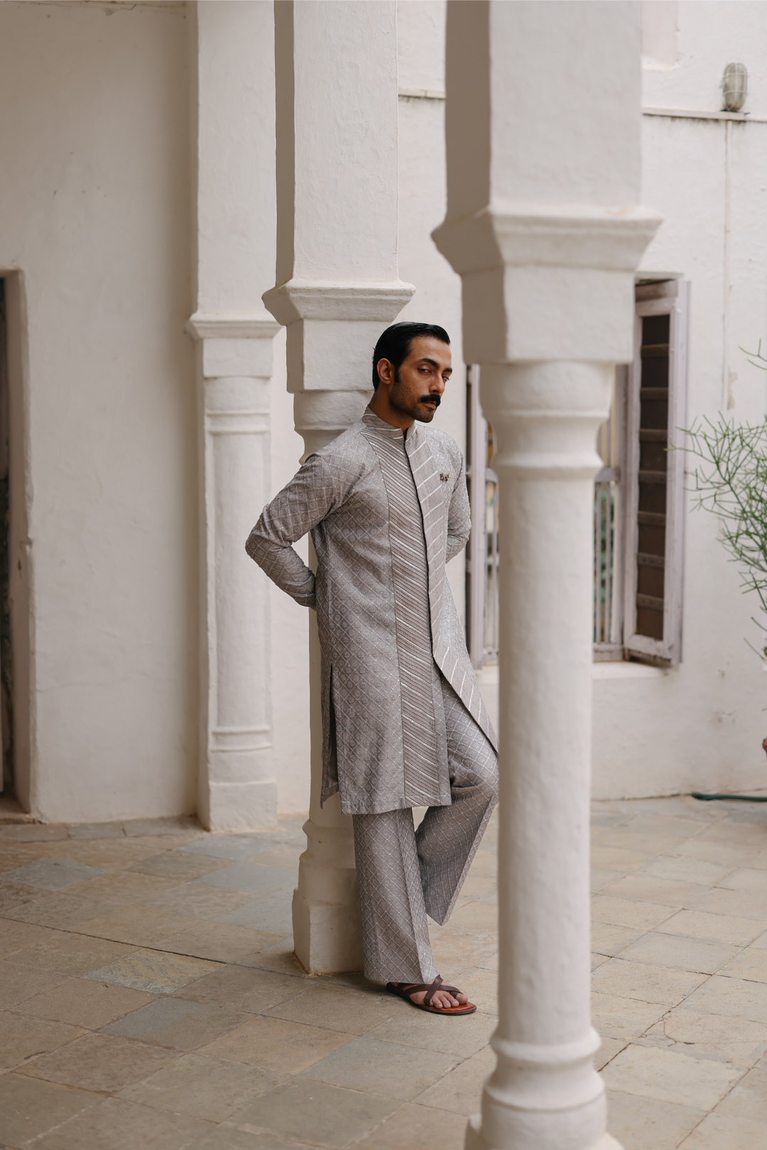 Grey Kurta Set
