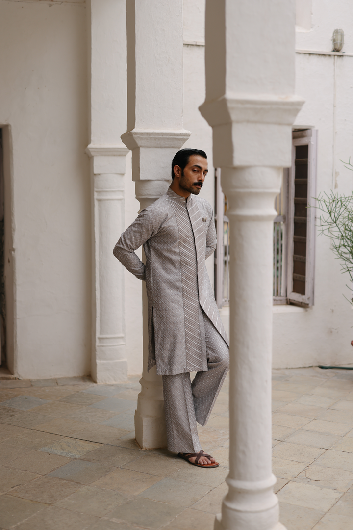Grey Kurta Set