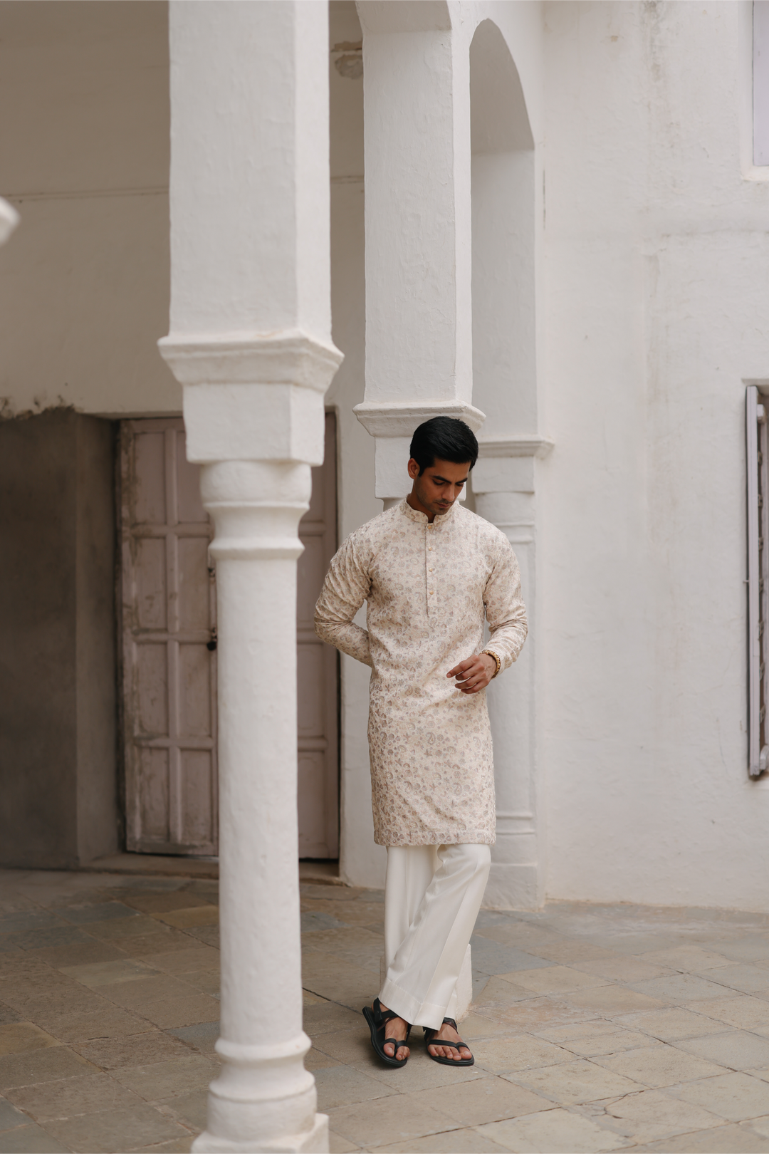 Off-white Kurta Set