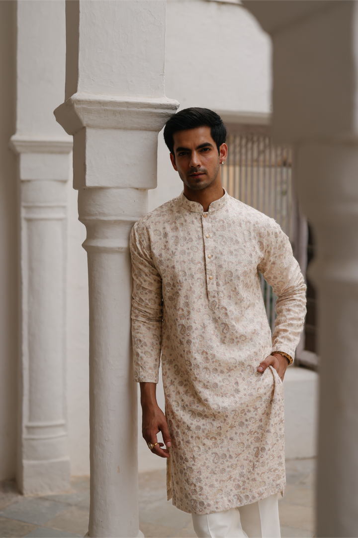 Off-white Kurta Set
